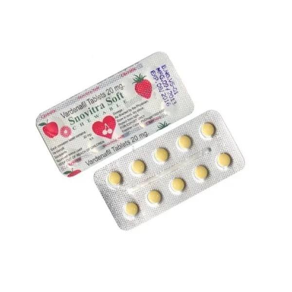 Snovitra Soft Chewable 20mg Vardenafil Tablets 1