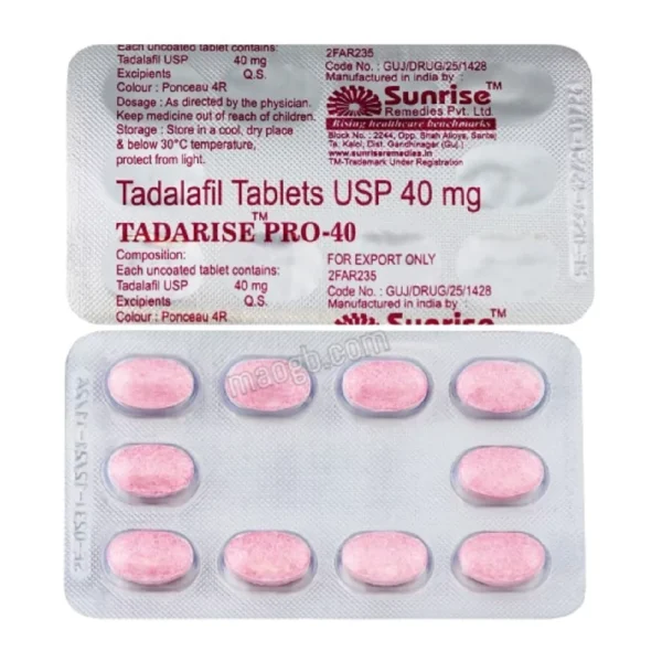 Tadarise Pro 40mg Tadalafil Tablets 1