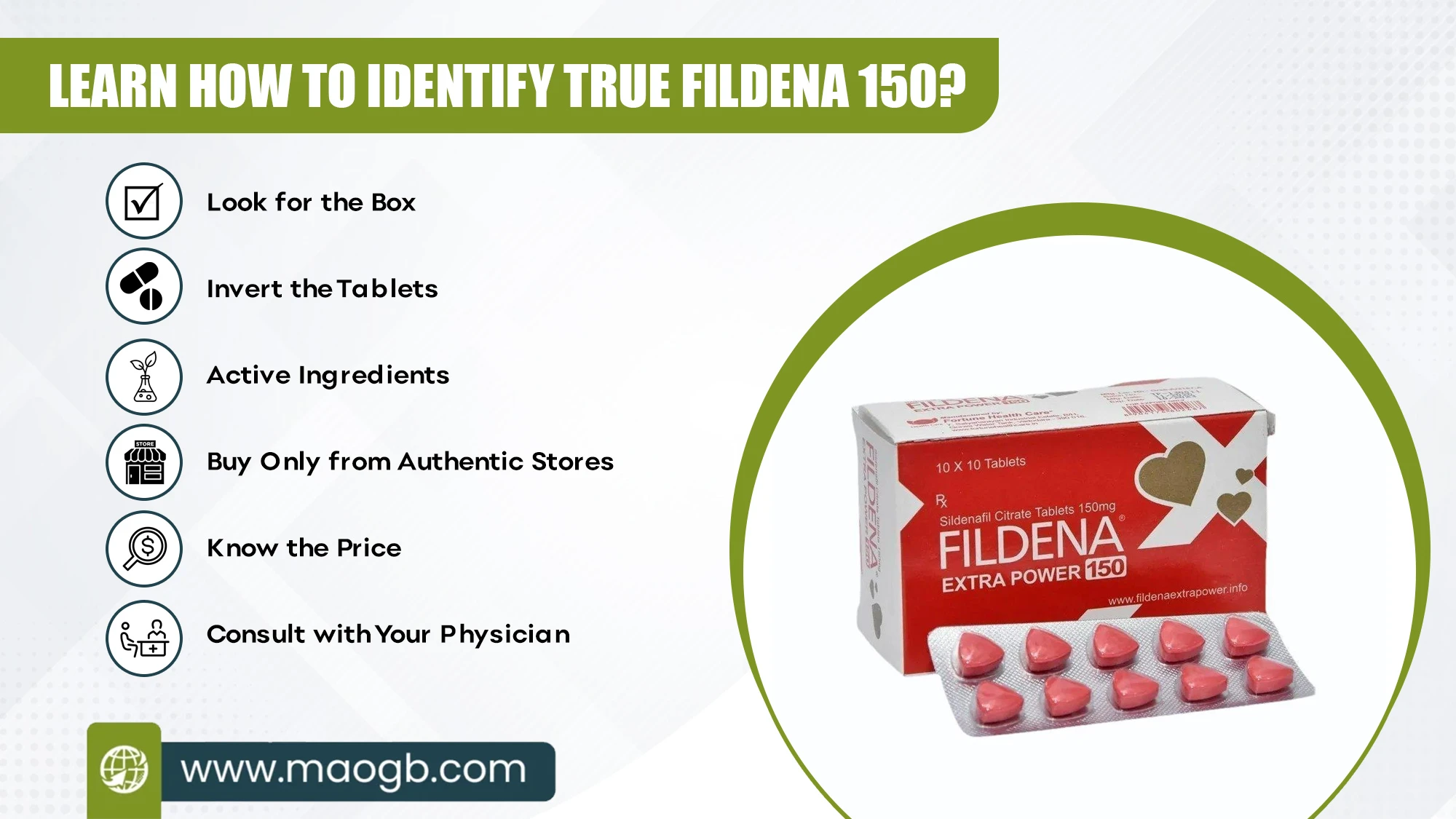 Learn How to Identify True Fildena 150