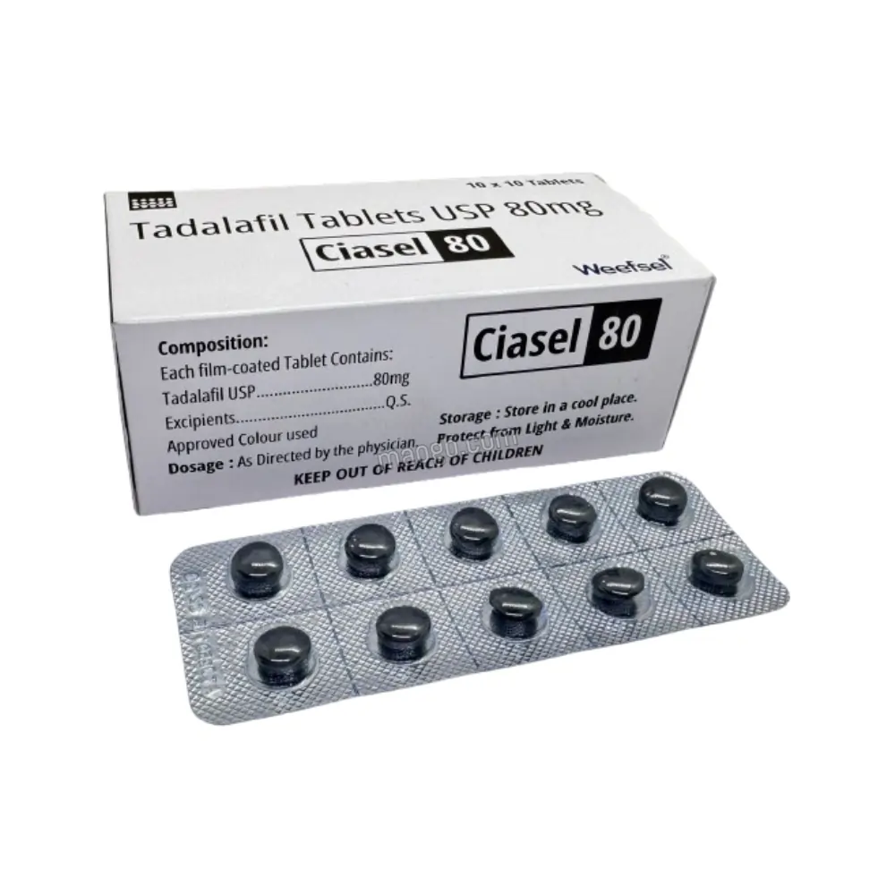 Ciasel 80mg Tadalafil Tablets 1 Ciasel 80mg Black Pills