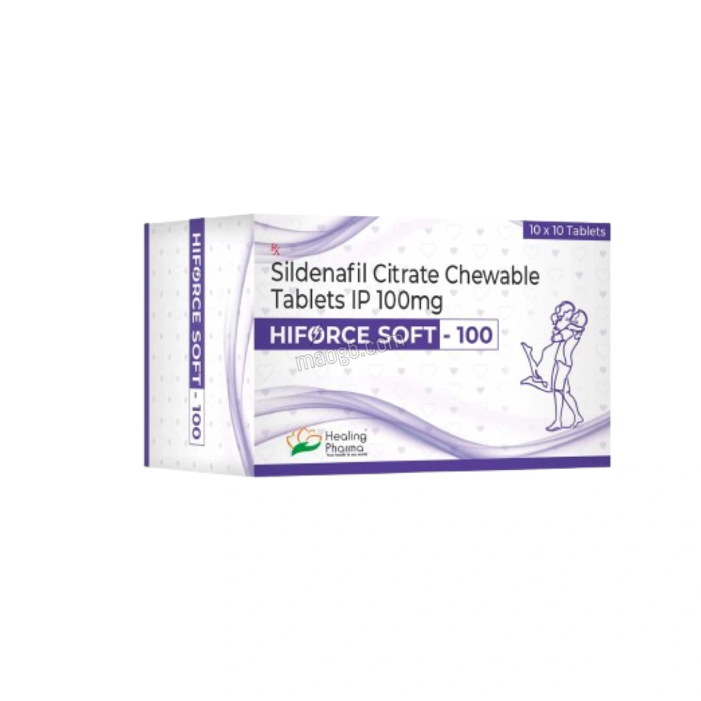 Hiforce Soft 100mg Sildenafil Chewable Tablets 1 Hiforce Soft 100mg Chewable Tablets Box View